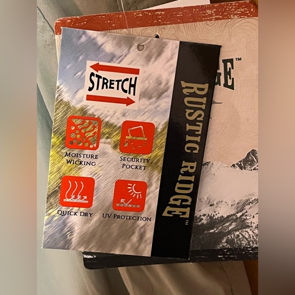 NEW Men’s Rustic Ridge Olive Green Convertible Zip-Off Hiking Cargo Pants. 2X. - Picture 12 of 16